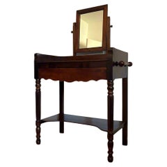Antique mirror table  Louis Philippe around 1850  solid walnut