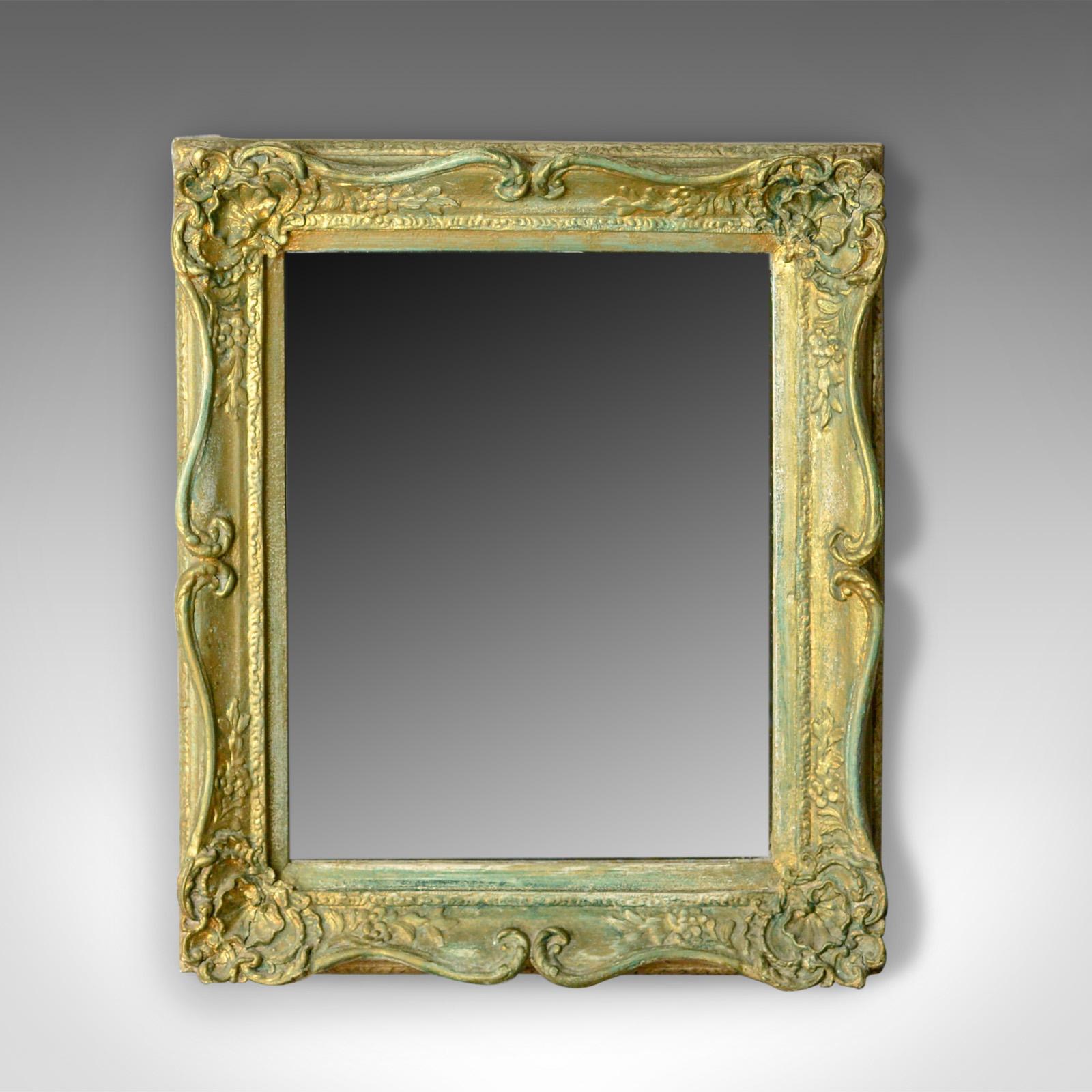 This is an antique wall mirror, a Victorian, painted gilt gesso frame in the classical taste with later, quality plate, circa 1890. 

A super period gilt gesso frame
Victorian in the classical taste
Decorated with floral and foliate