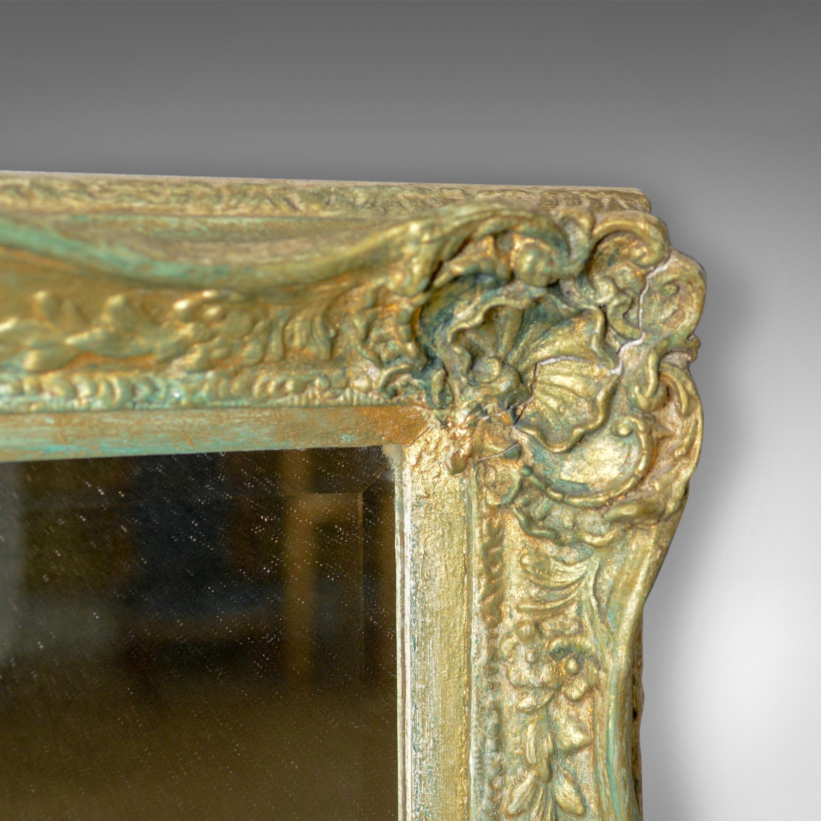 Antique Mirror, Victorian, Painted Gilt Gesso Frame, Classical Taste, circa 1890 In Good Condition In Hele, Devon, GB