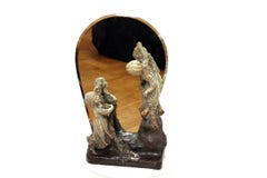 Antique Mirror with Figurines from Goldscheider