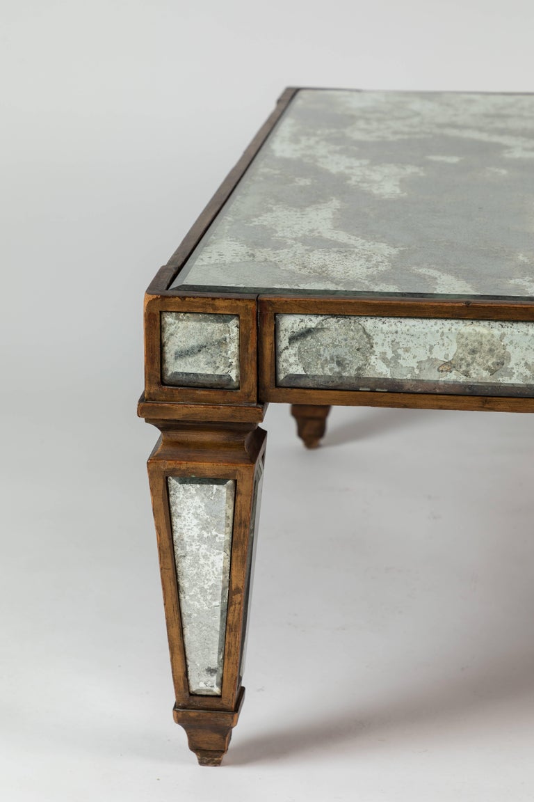 Antique Mirrored and Gold Leafed Cocktail Table at 1stdibs