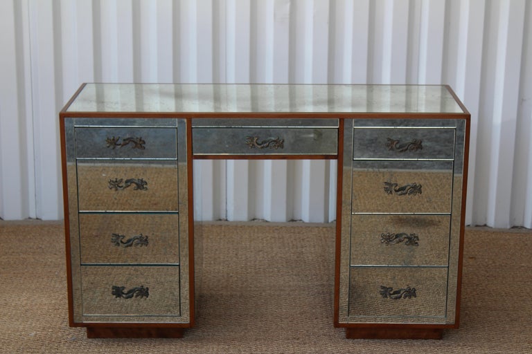 Antique Mirrored Vanity Desk, France, 1930s at 1stDibs