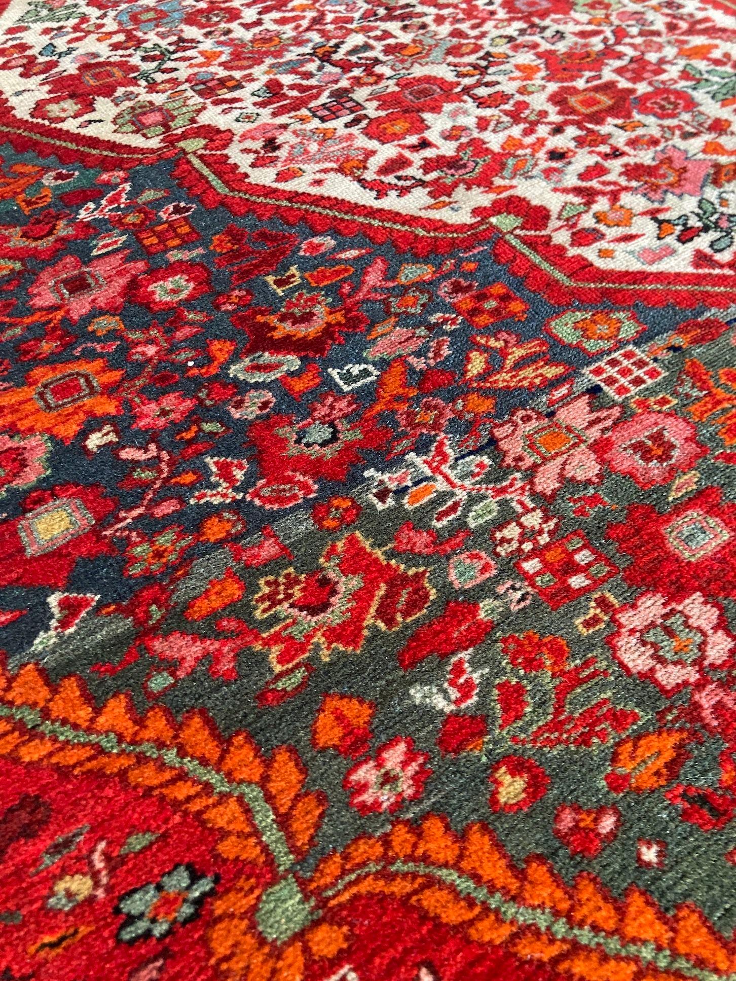 Antique Mishan Malayer Rug 1.98m x 1.32m For Sale 8