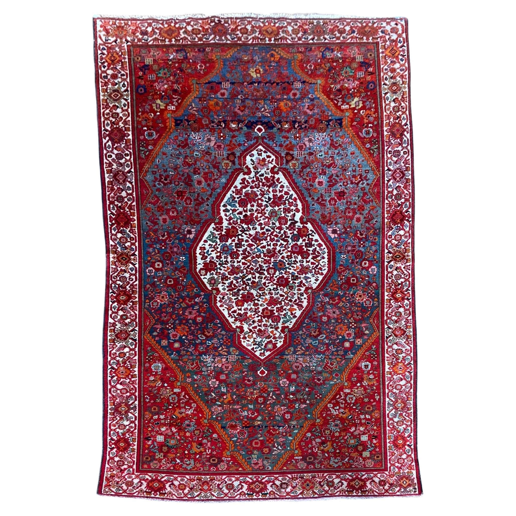 Tapis antique Mishan Malayer 1,98 m x 1,32 m en vente