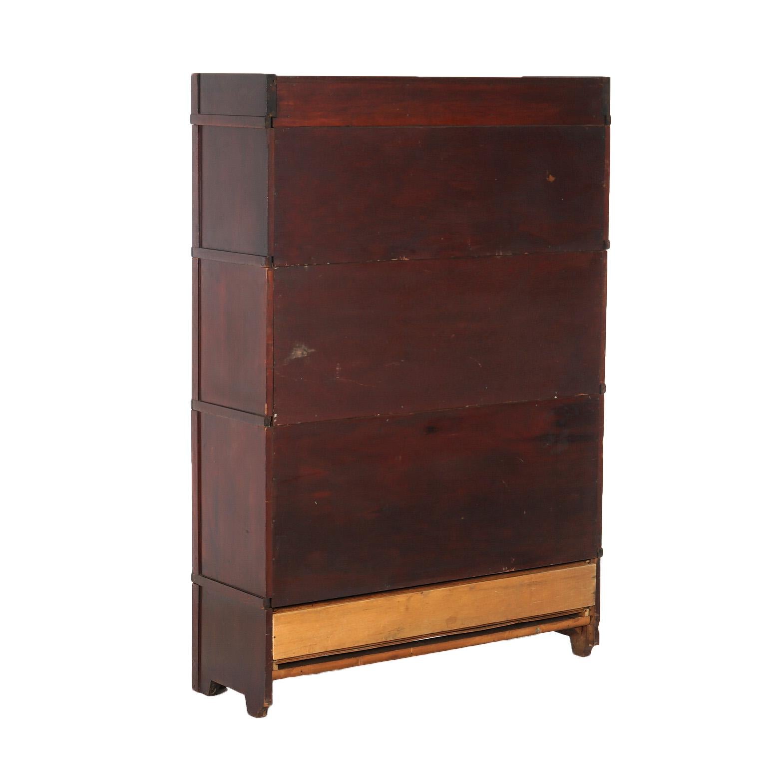 Antique Mission Arts & Crafts Globe Wernicke Stack Barrister Bookcase c1920 1