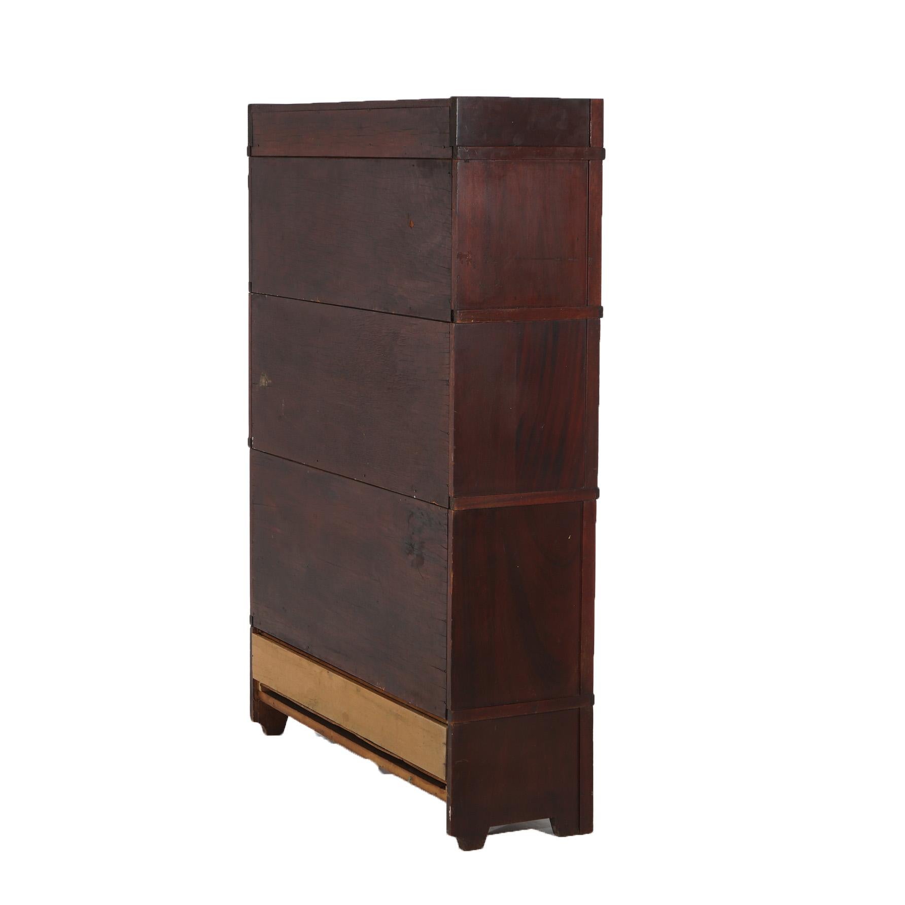 Antique Mission Arts & Crafts Globe Wernicke Stack Barrister Bookcase c1920 2