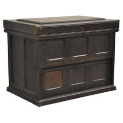 Antique Mission Arts & Crafts Oak Wood Carpenters Tool Chest Cabinet w/ Drawers