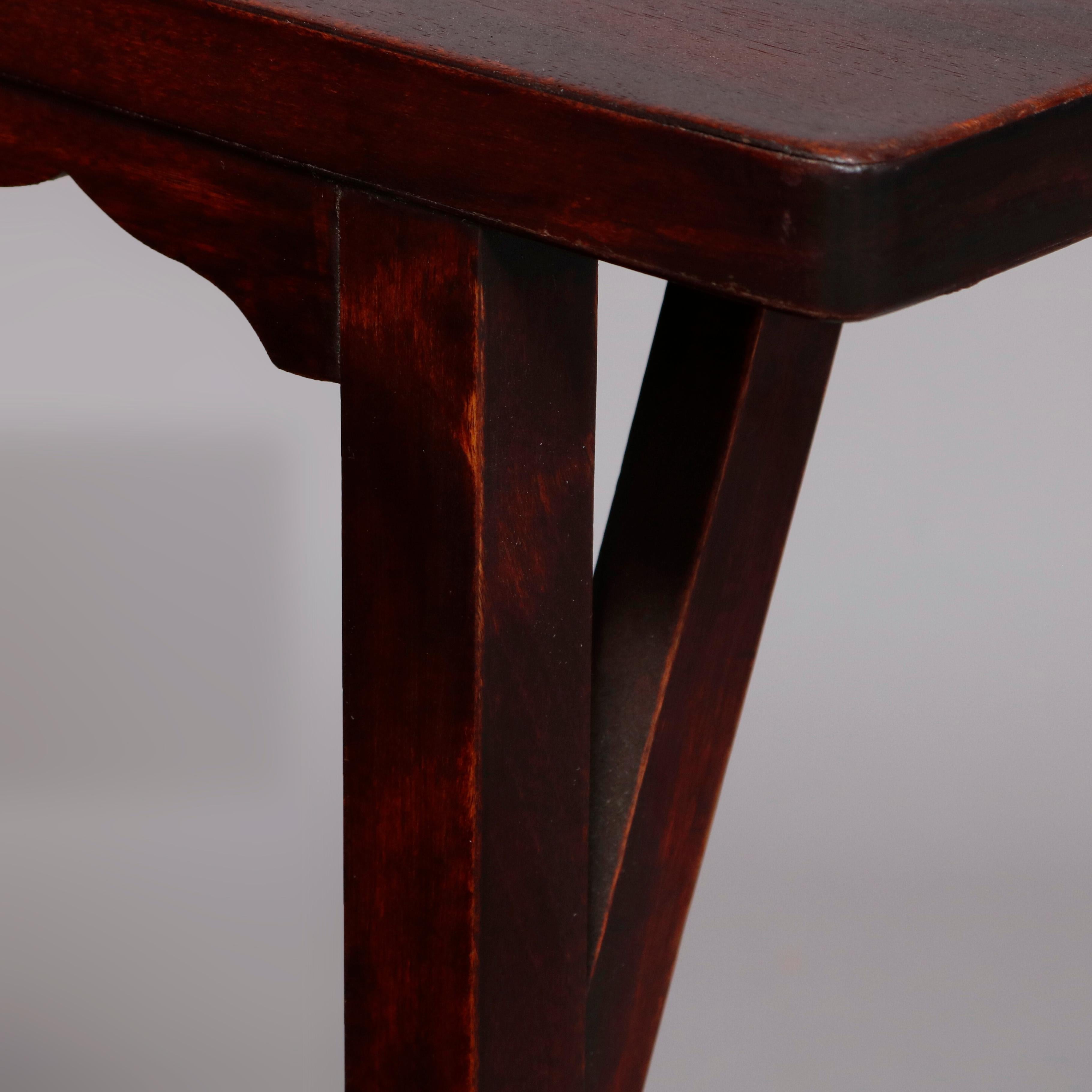 American Antique Mission Arts & Crafts Phoenix Co. Mahogany & Pressed Cane McKinley Chair