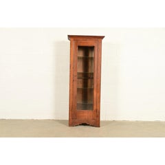 Antique Mission Oak Arts & Crafts Bookcase Cabinet, Circa 1910