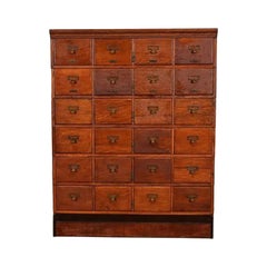 Antique Mission Oak Arts & Crafts Card Catalog or File Cabinet, Circa 1900