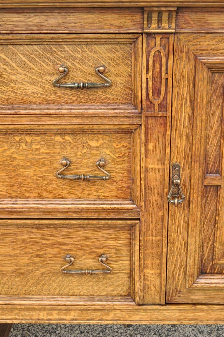 Antique Mission Oak Arts and Crafts Sideboard Buffet by Grand Rapids