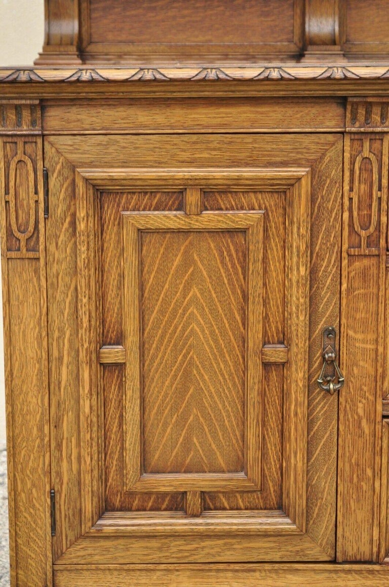 Antique Mission Oak Arts and Crafts Sideboard Buffet by Grand Rapids