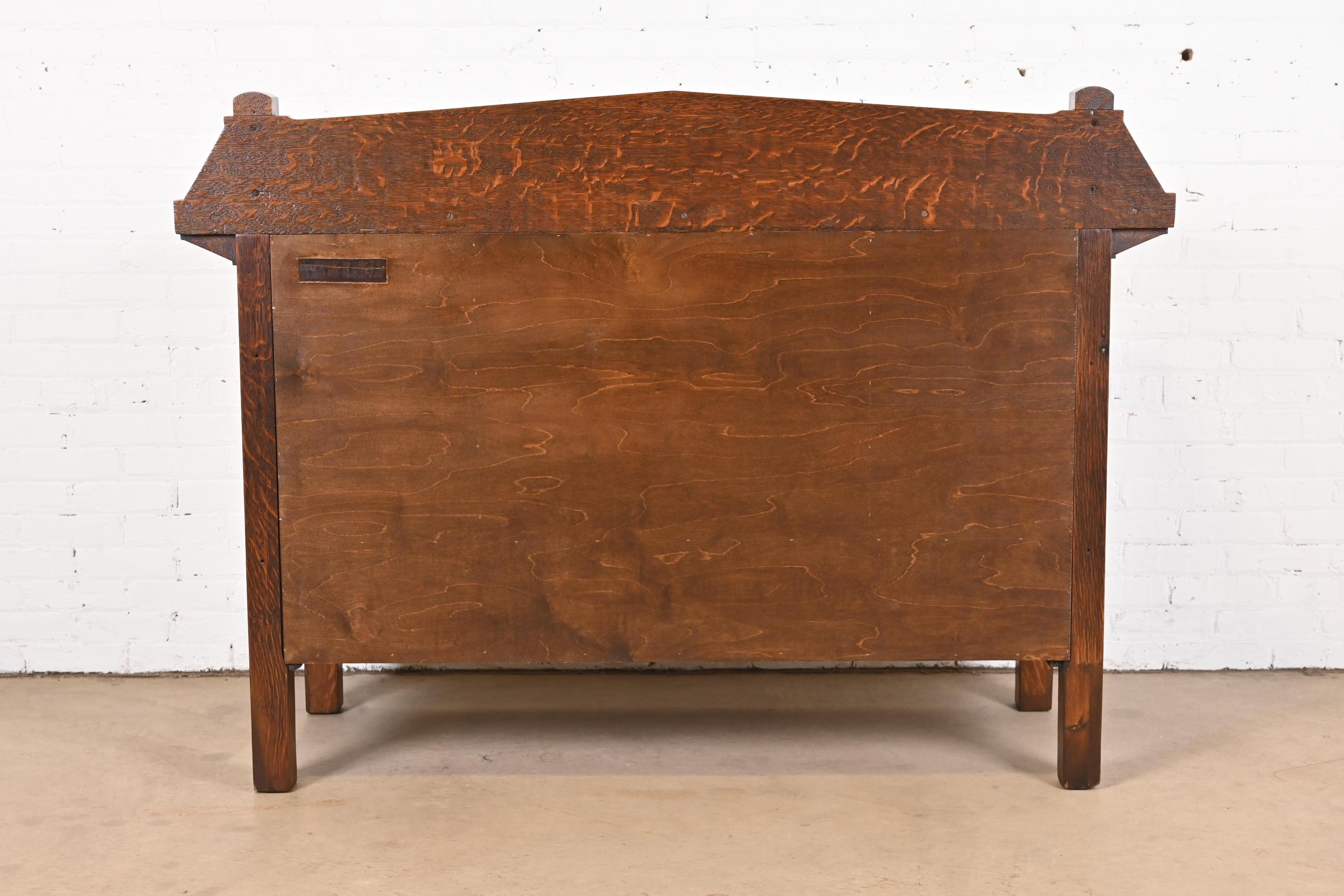 Antique Mission Oak Arts & Crafts Sideboard in the Manner of Stickley Brothers 6