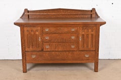 Antique Mission Oak Arts & Crafts Sideboard in the Manner of Stickley Brothers