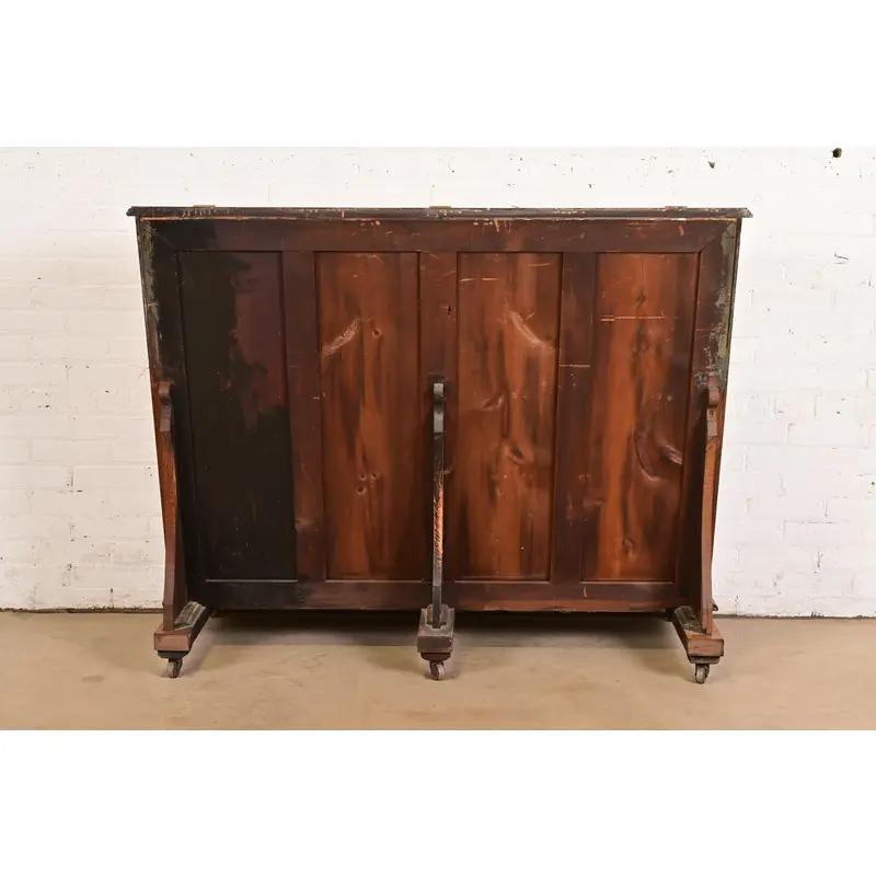 Antique Mission Oak Arts & Crafts Standing Map Case, Circa 1900 For Sale 6