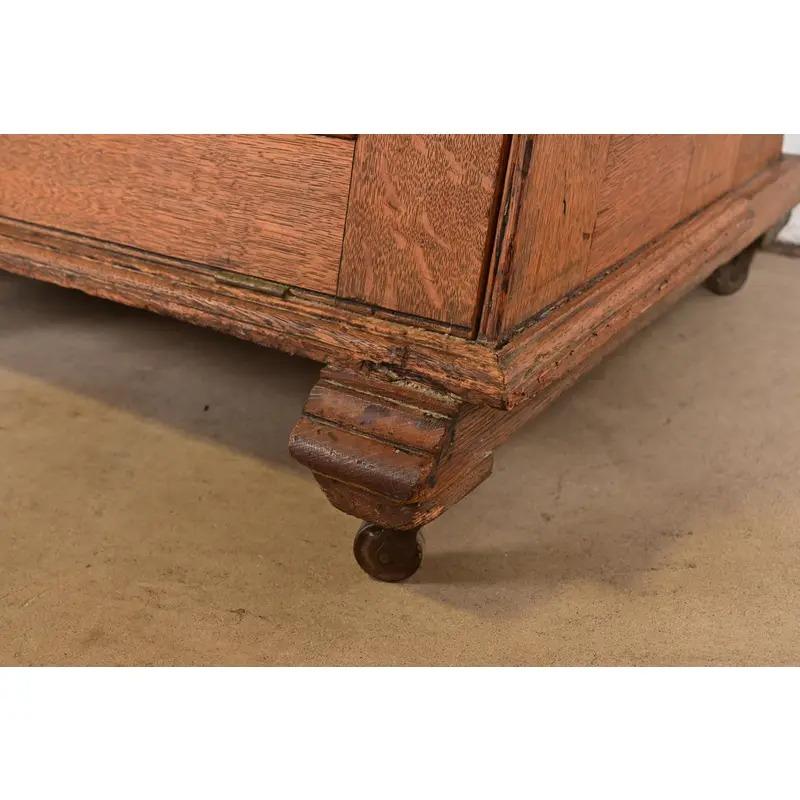 Antique Mission Oak Arts & Crafts Standing Map Case, Circa 1900 For Sale 3