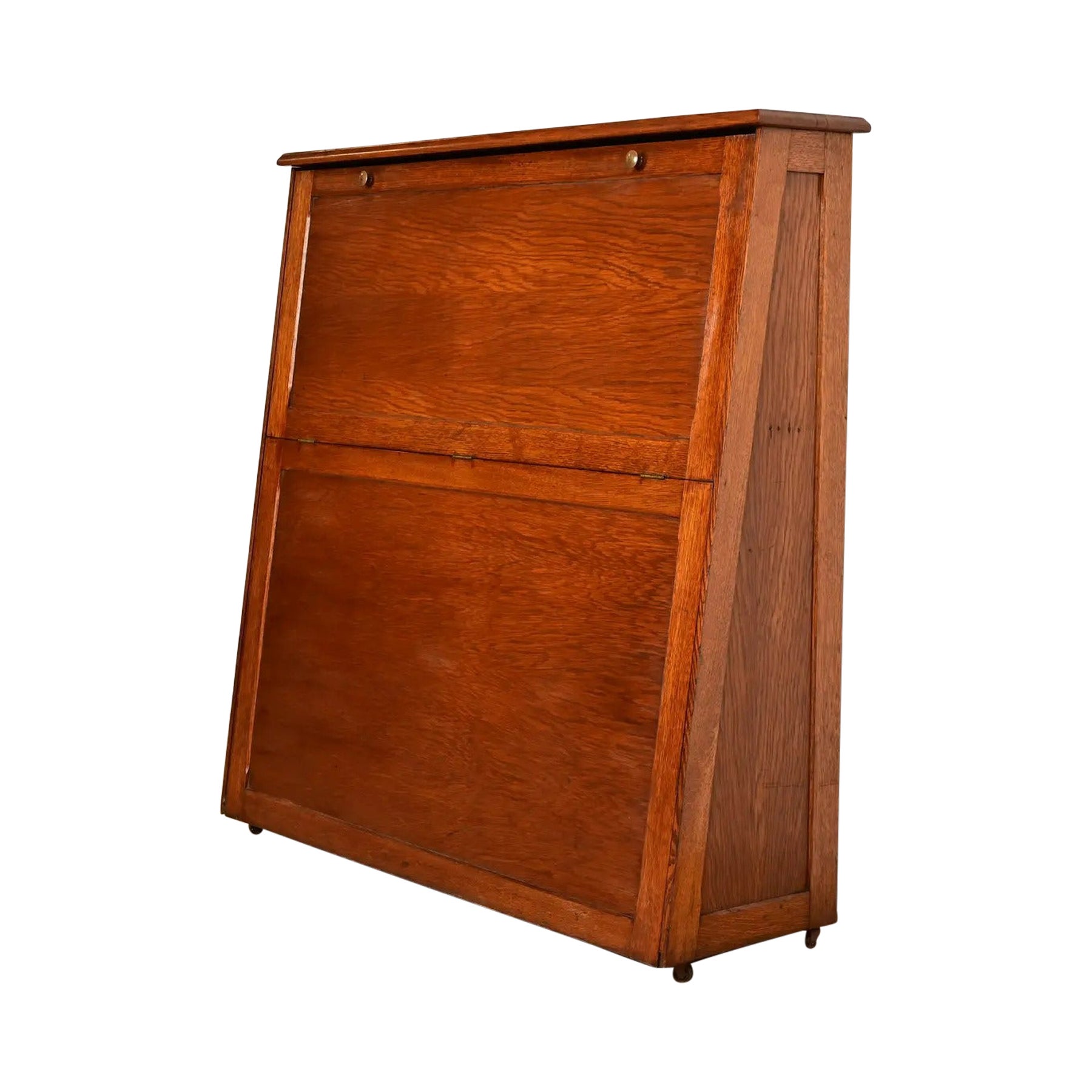 Antique Mission Oak Arts
Crafts Standing Map Case, Circa 1900