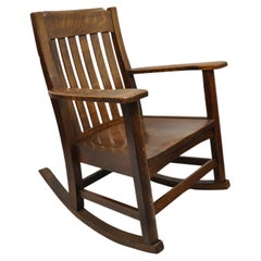 Used Mission Oak Arts & Crafts Stickley Style Rocker Rocking Chair