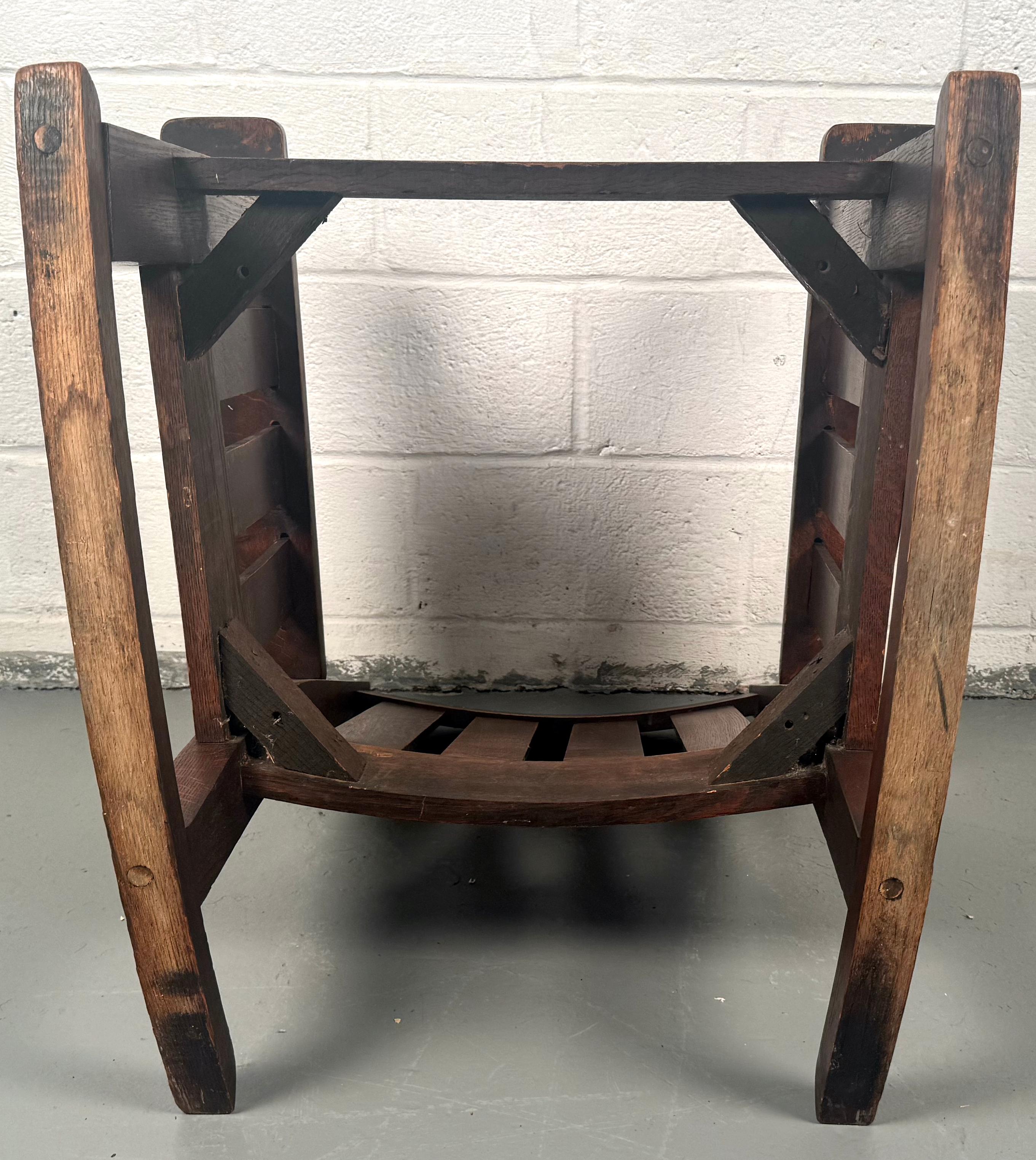 Silla mecedora antigua Mission Oak de Stickley en venta 4