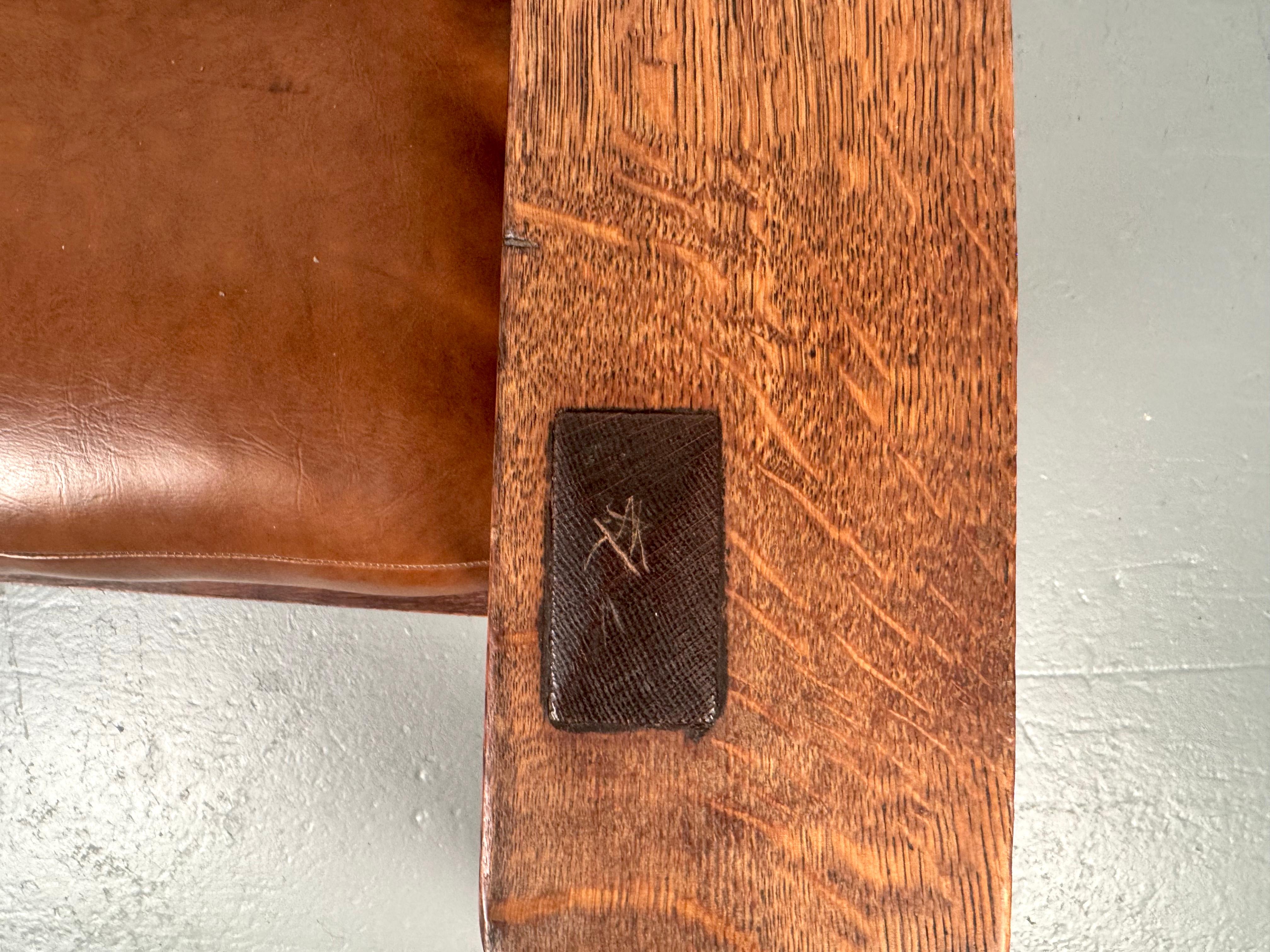Silla mecedora antigua Mission Oak de Stickley siglo XX en venta