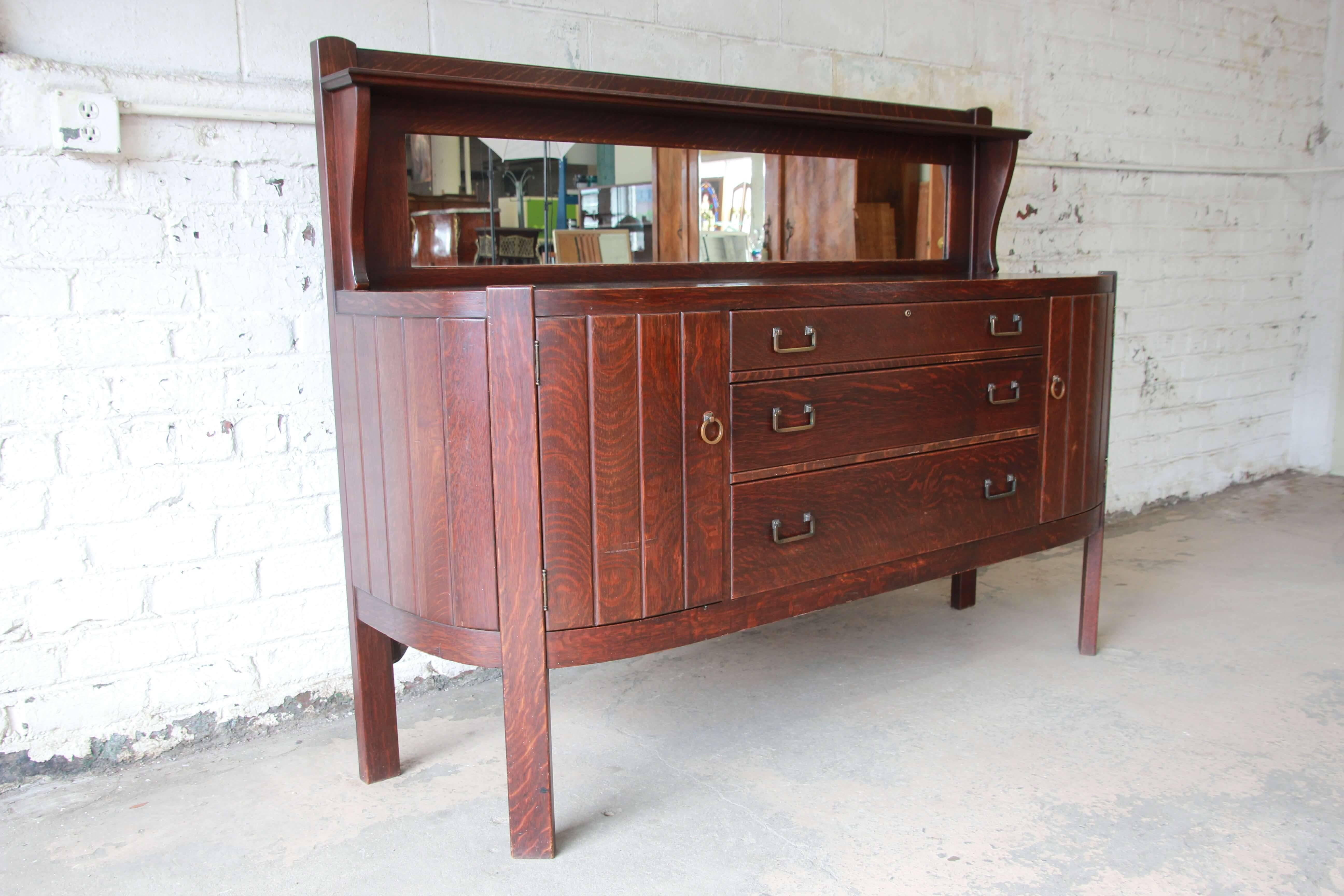 Early 20th Century Antique Mission Oak Sideboard by Grand Rapids Chair Co., circa 1910