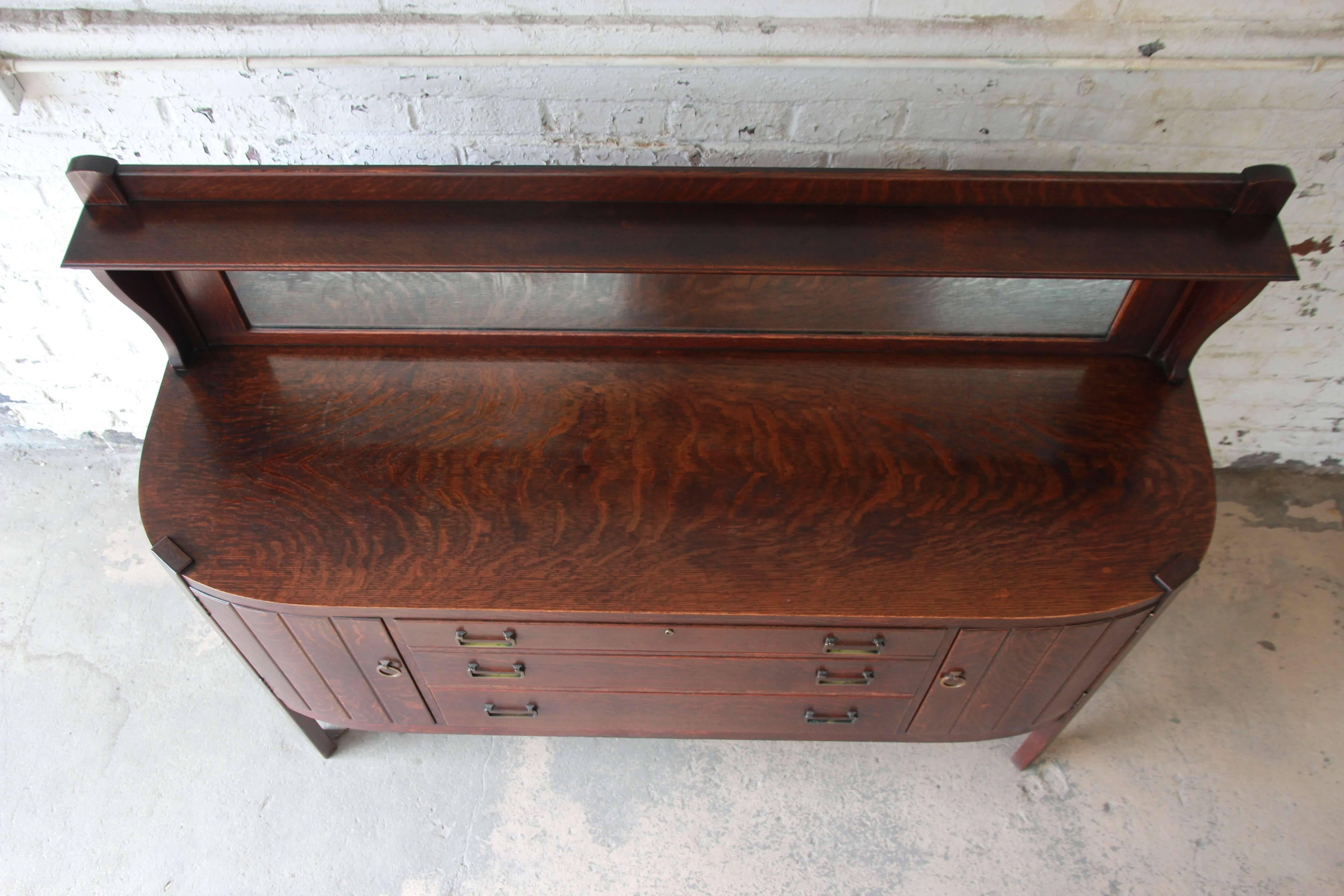 Antique Mission Oak Sideboard by Grand Rapids Chair Co., circa 1910 1