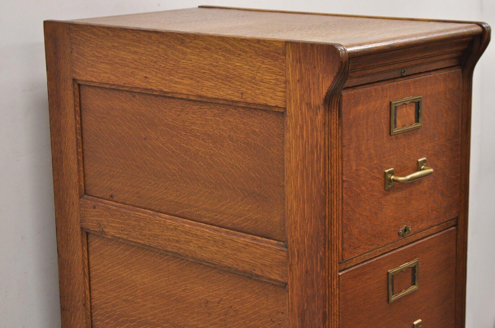 oak file cabinet antique