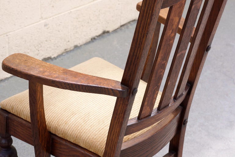 Antique Mission Style Armchair, Refinished For Sale at 1stdibs