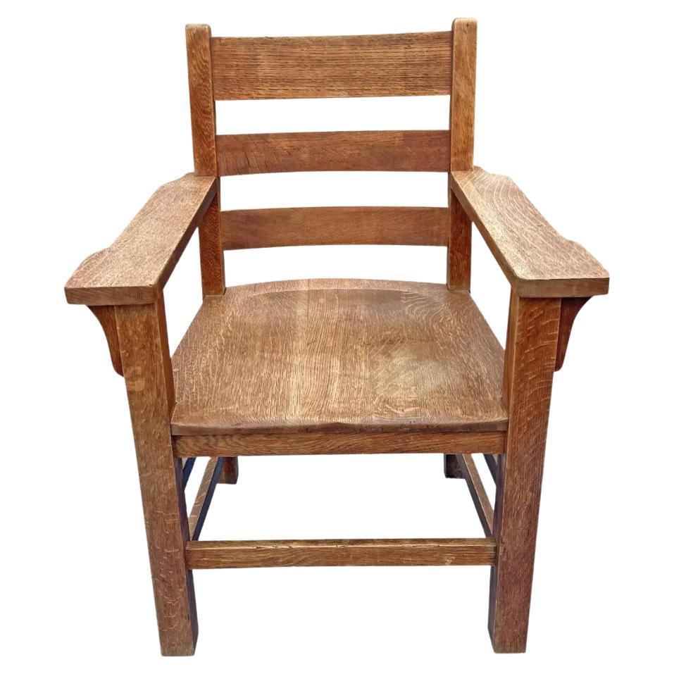 Antique Mission Style Oak Side or Accent Chair