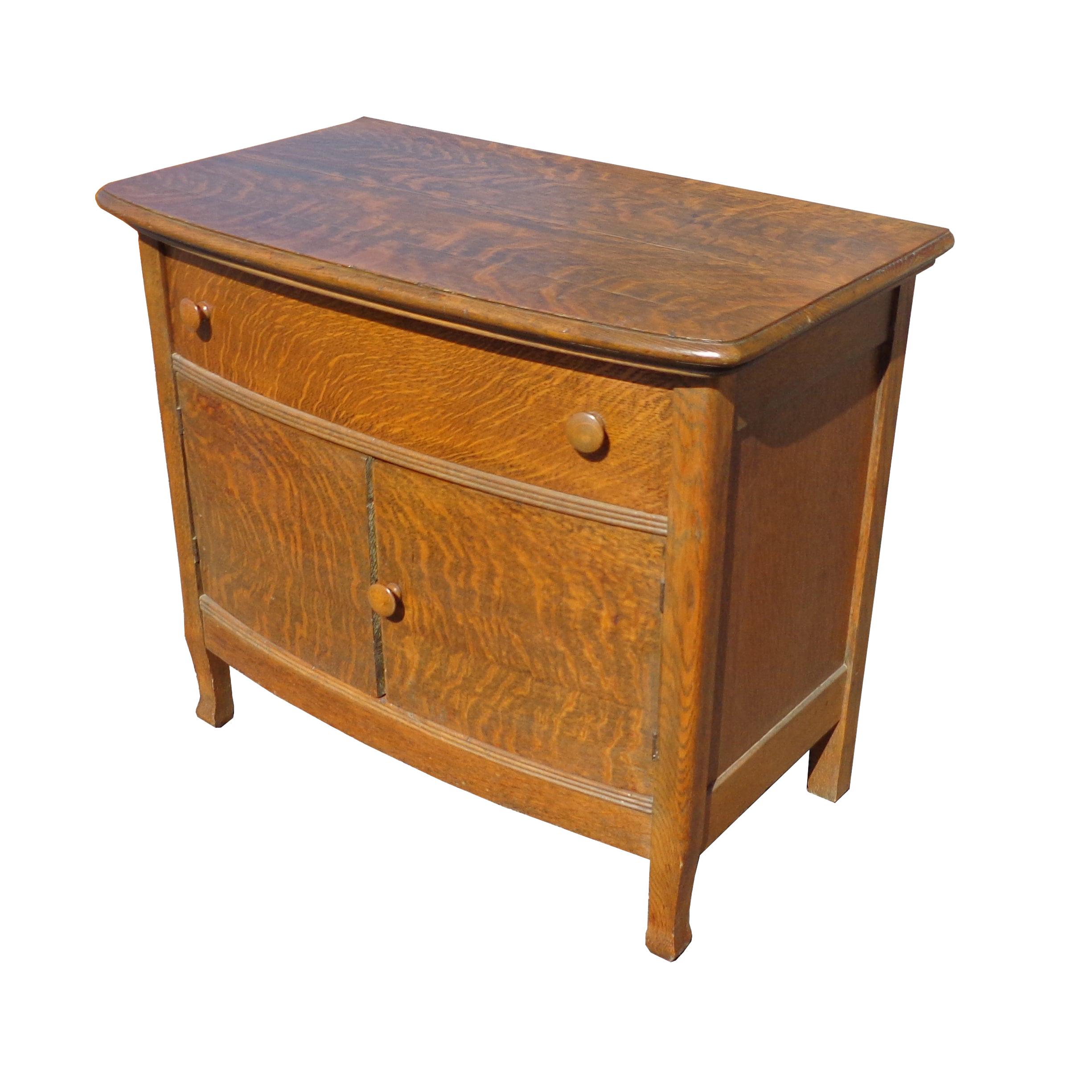 Antique Mission Style Tiger Oak Sideboard Dresser
