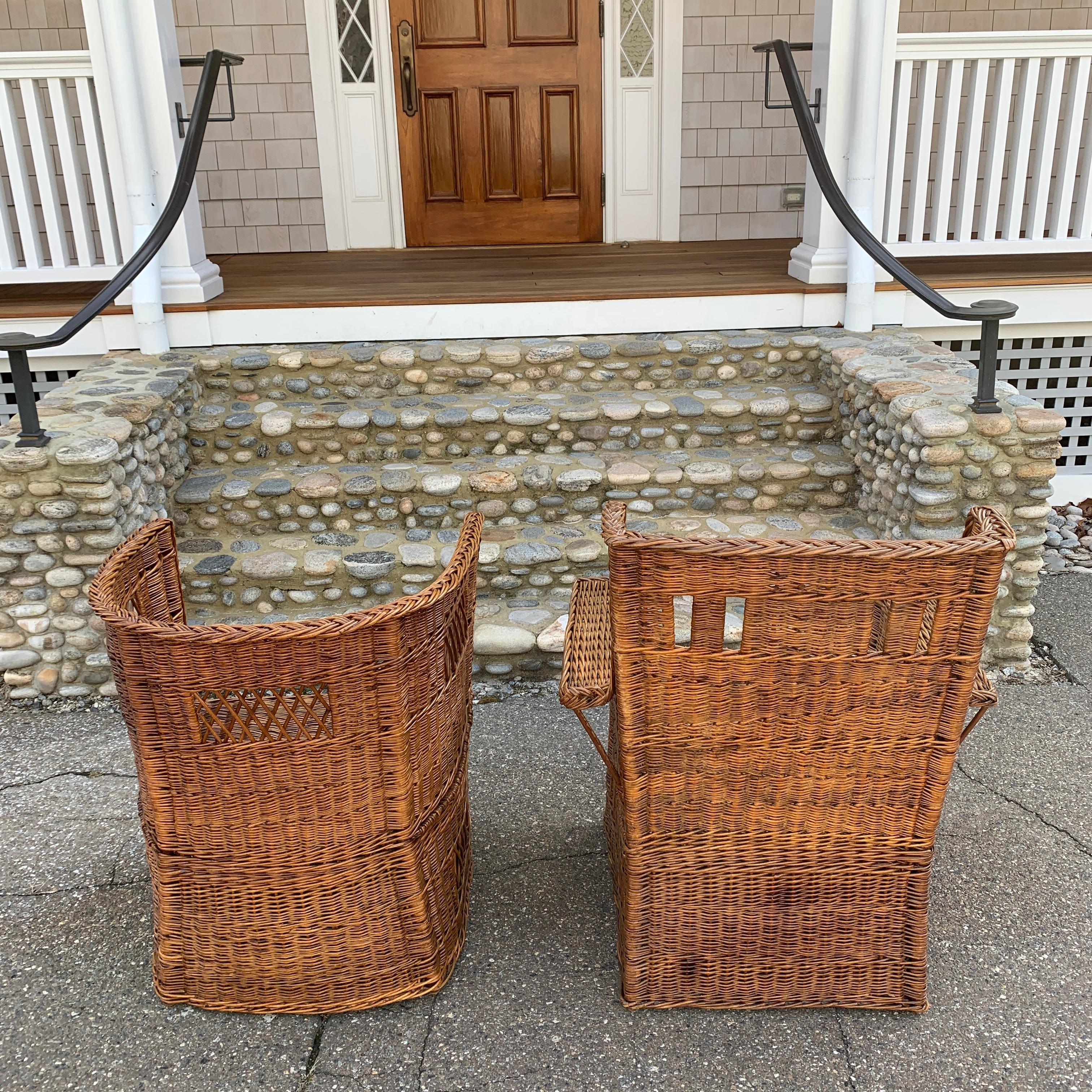 Early 20th Century Antique Mission Willow Chairs