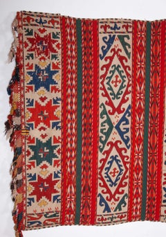 Antique Mix Technique Kilim from Kungrad, Uzbekistan, Early 20th Century