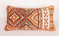Antique Mix Technique Rug Pillowcase Made from a Karakalpak Tent Band, E 20th C