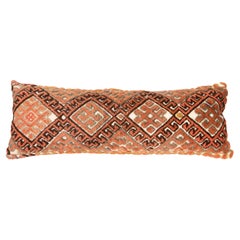 Antique Mix Technique Rug Pillowcase Made from a Karakalpak Tent Band, Early 20c