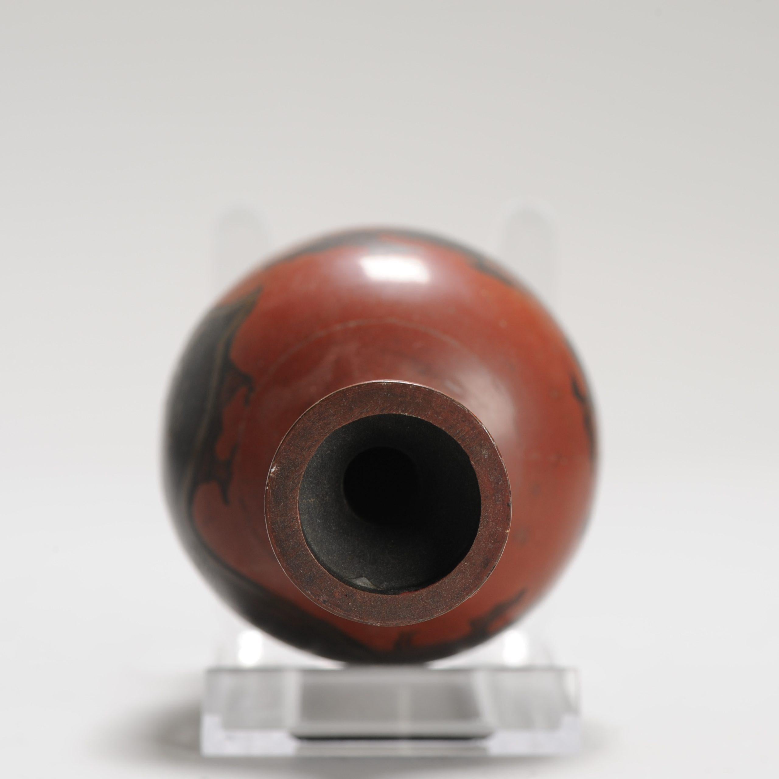 Antico vaso giapponese in metallo misto bronzo Giappone 19/20° secolo in vendita 3