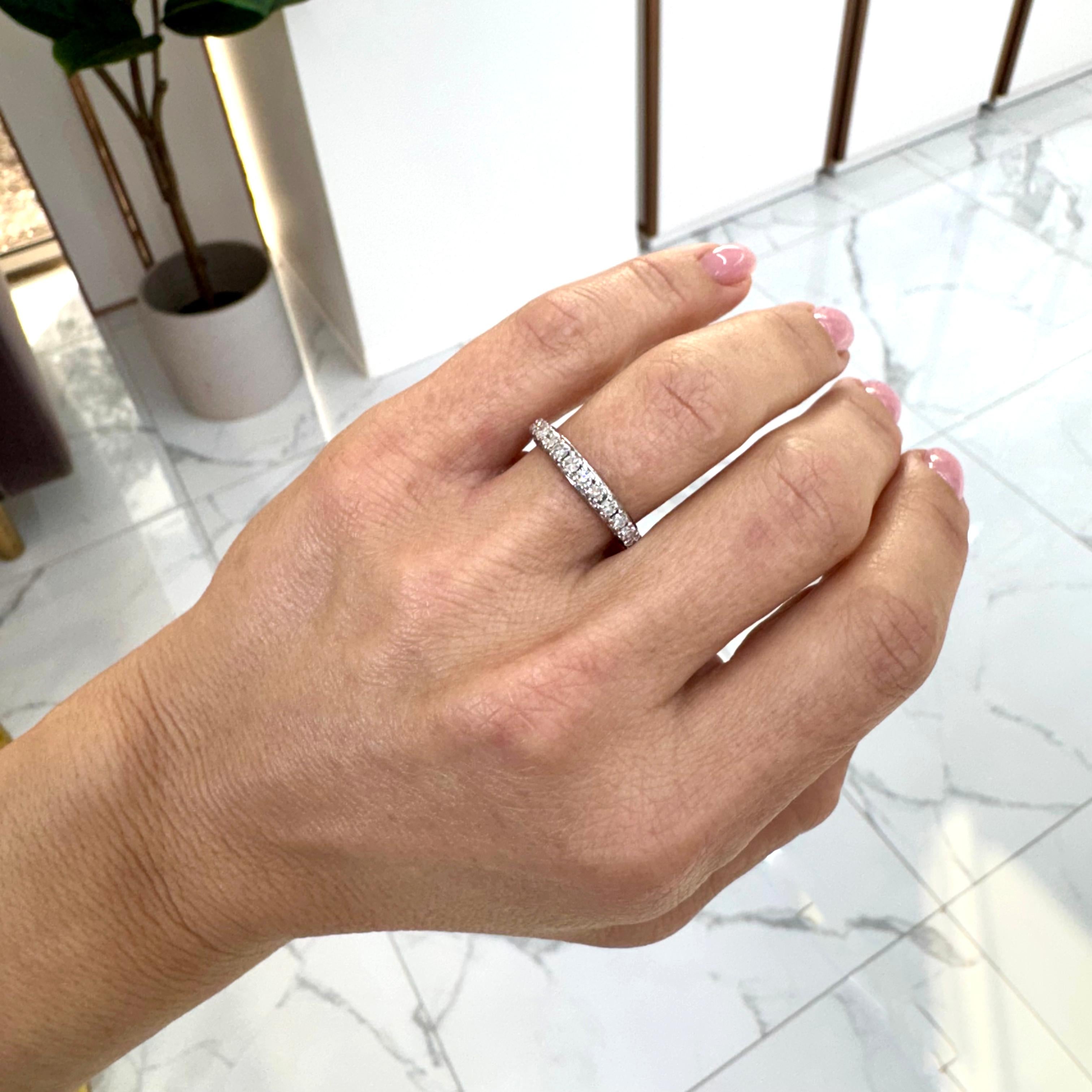 Antique Mixed Metals Full Eternity Old Single Cut Diamond Wedding Band For Sale 1