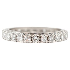 Alliance ancienne d'éternité pleine éternité avec diamant taille unique