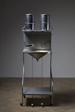 Antique Mobil Dentist Rinsing Sink Stainless Steel, Belge