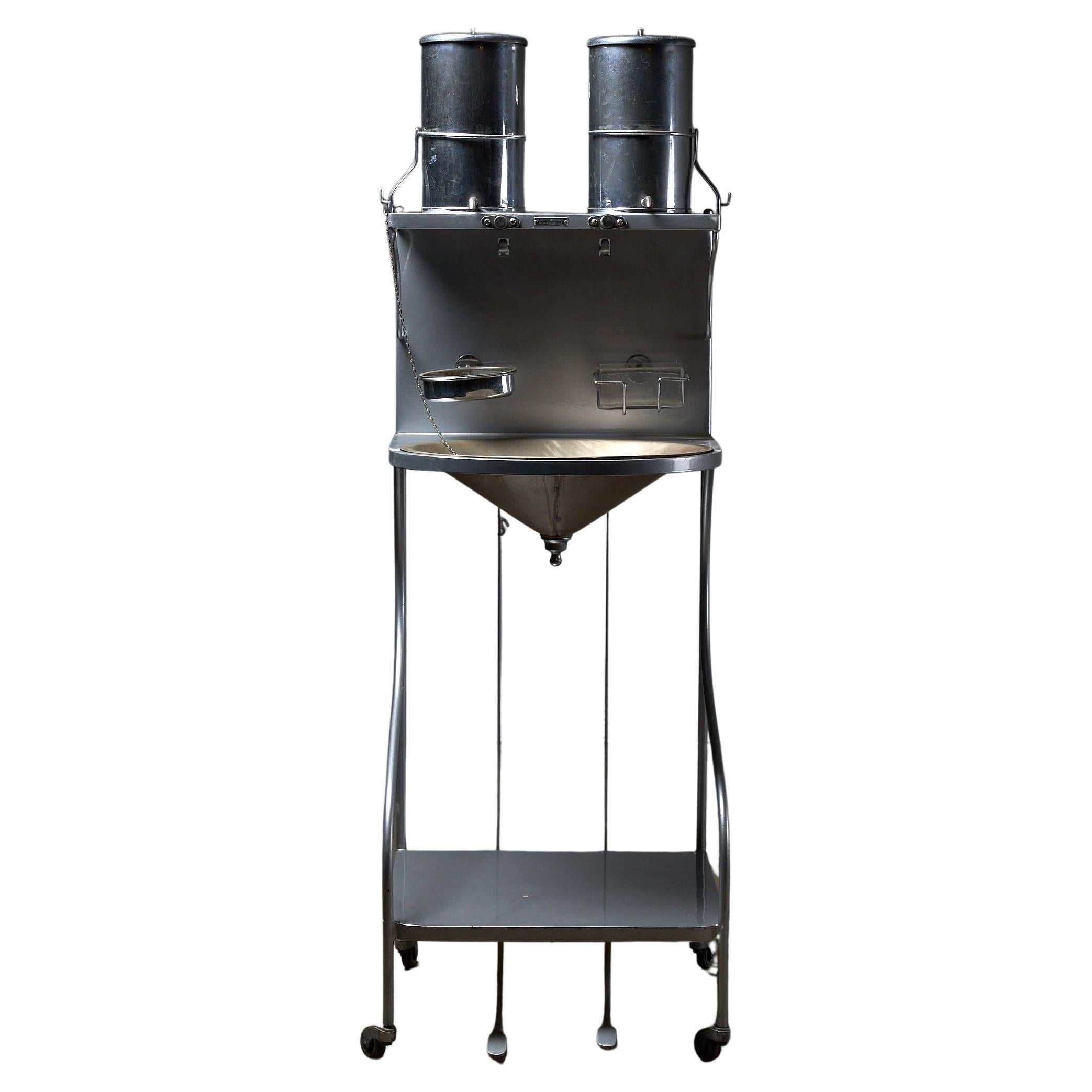 Fregadero de Enjuague para Dentista Mobil Antiguo Acero Inoxidable, Belge en venta