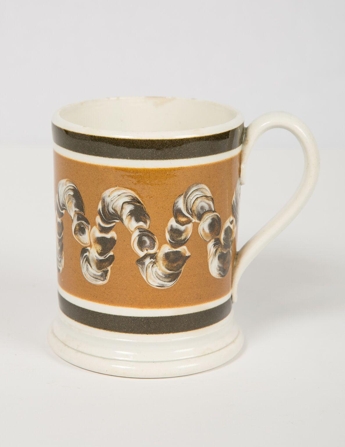 18th Century Antique Mochaware Mug