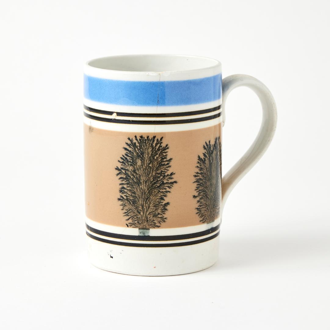 Taza antigua de Mochaware Cerámico en venta