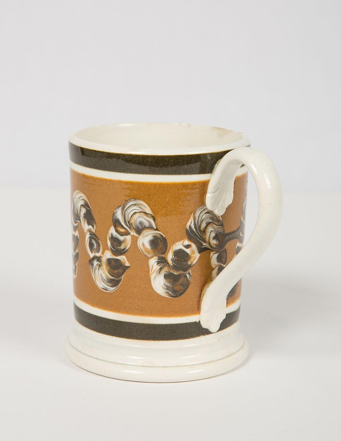 Creamware Antique Mochaware Mug