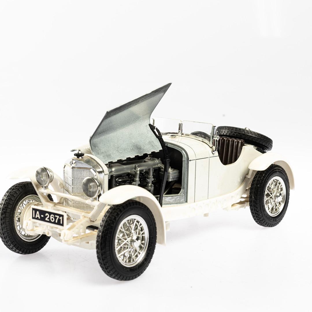 Italian Decorative Antique MODEL CARS, Collectible Cream Car Tonka/Burgao, Italy. For Sale