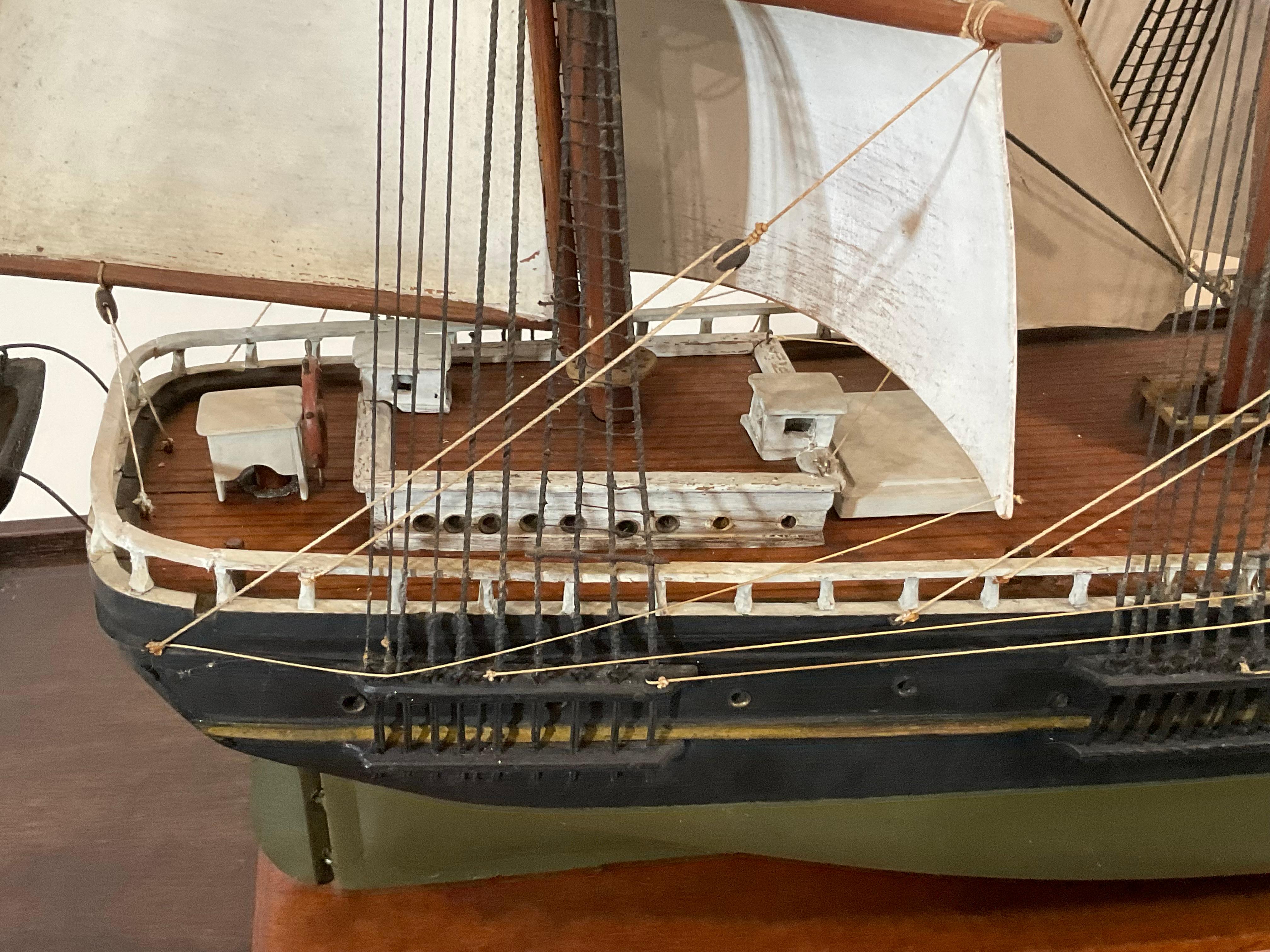 Antique Model of a Full Rigged Windjammer For Sale 3