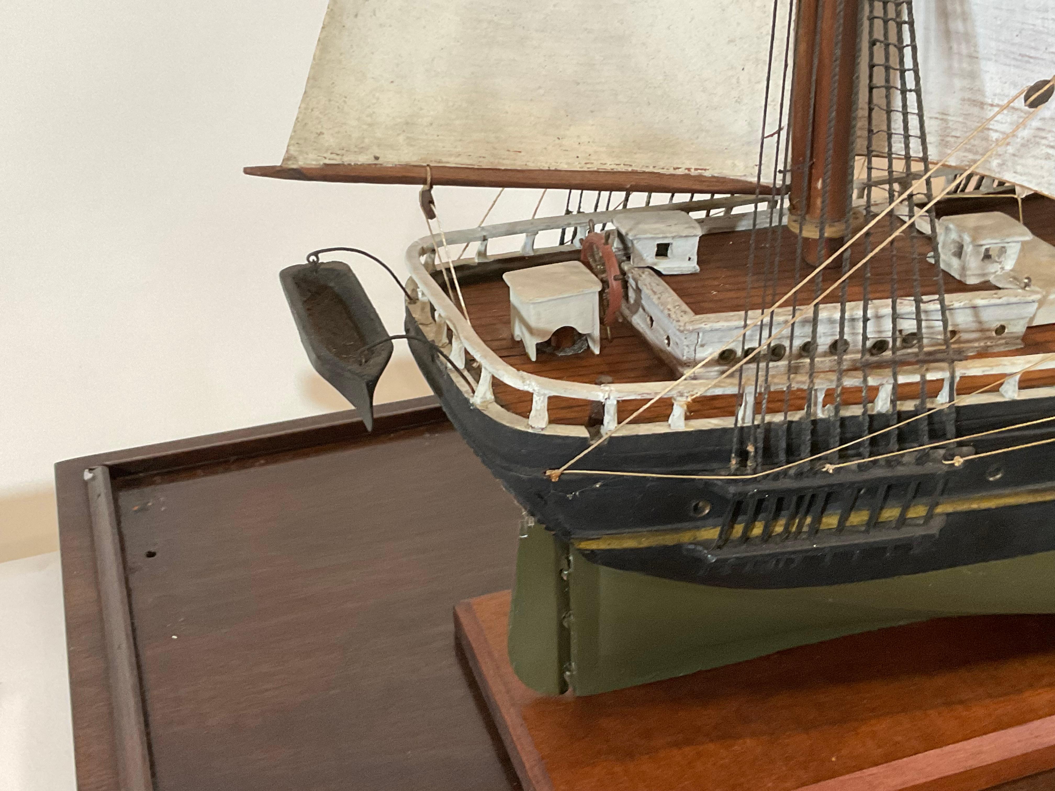 Antique Model of a Full Rigged Windjammer For Sale 4
