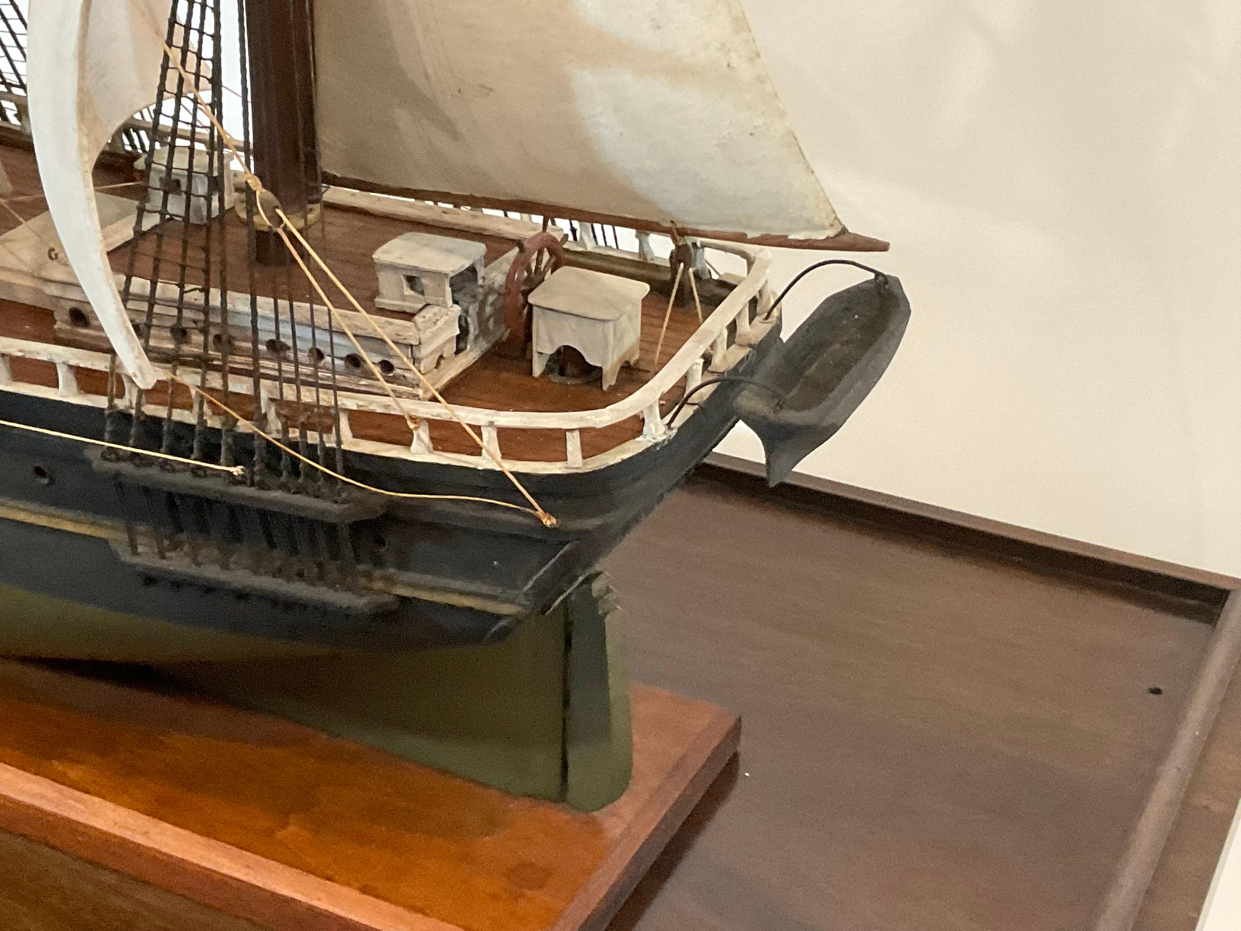 Antique Model of a Full Rigged Windjammer For Sale 8