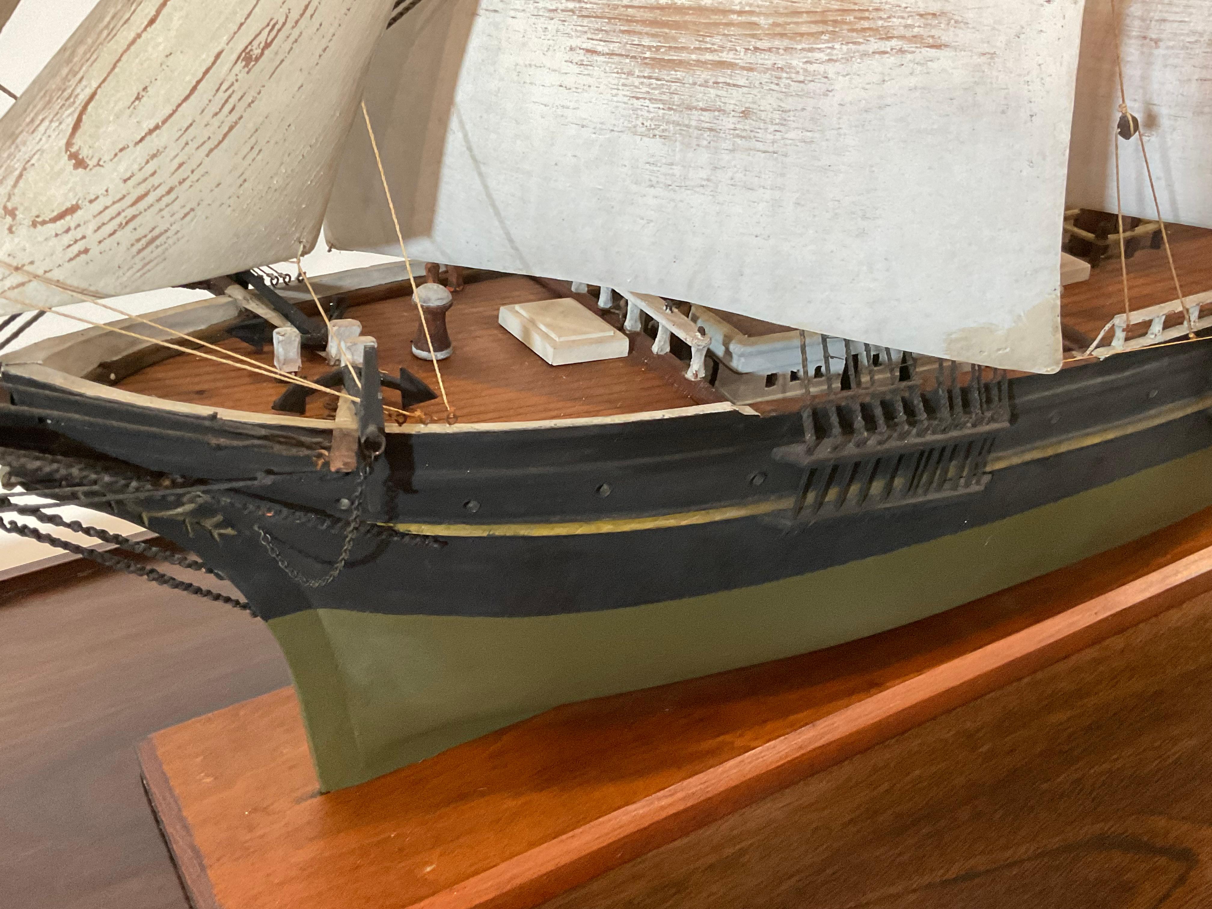 Antique Model of a Full Rigged Windjammer For Sale 12