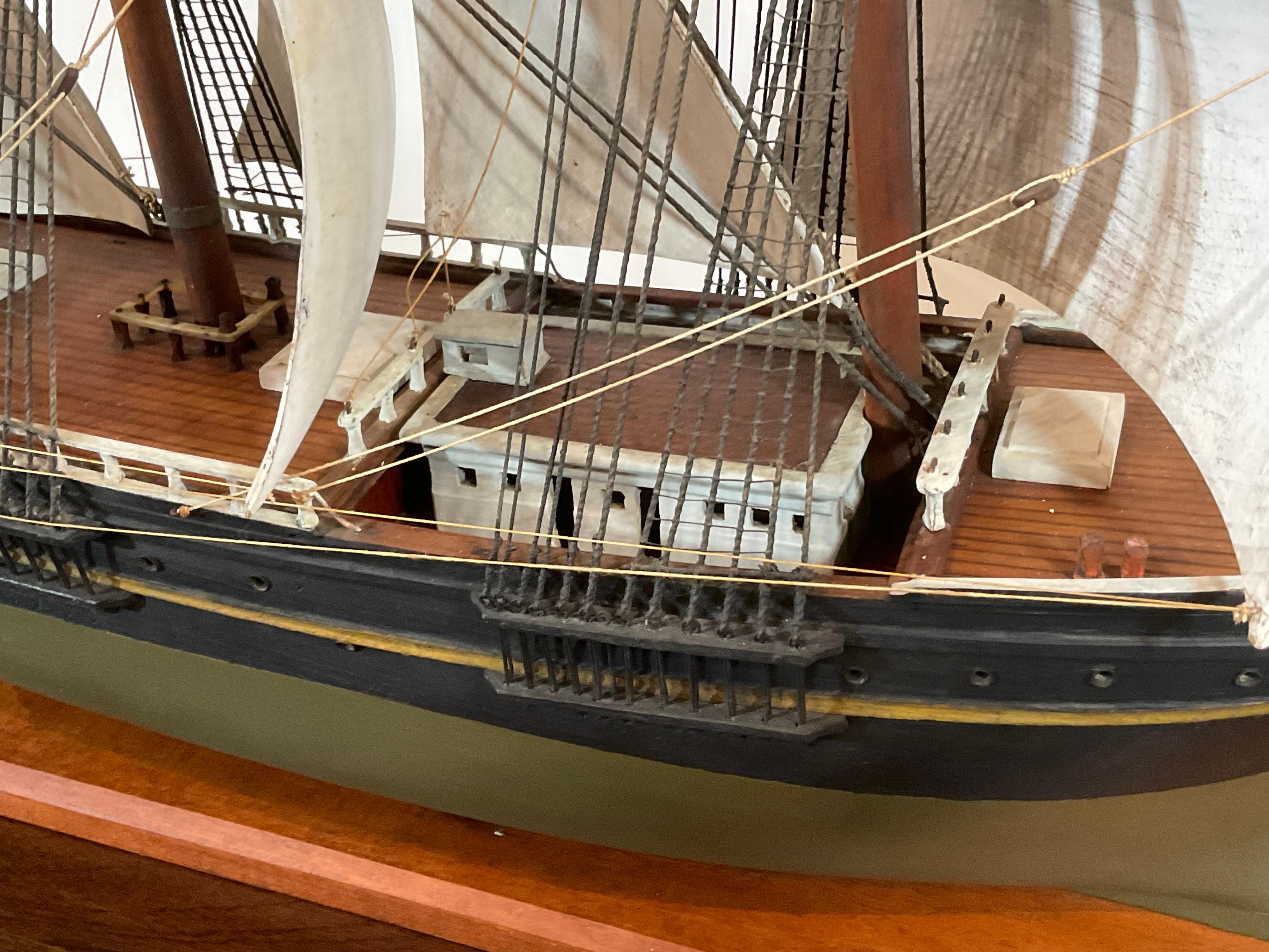 Antique Model of a Full Rigged Windjammer For Sale 1