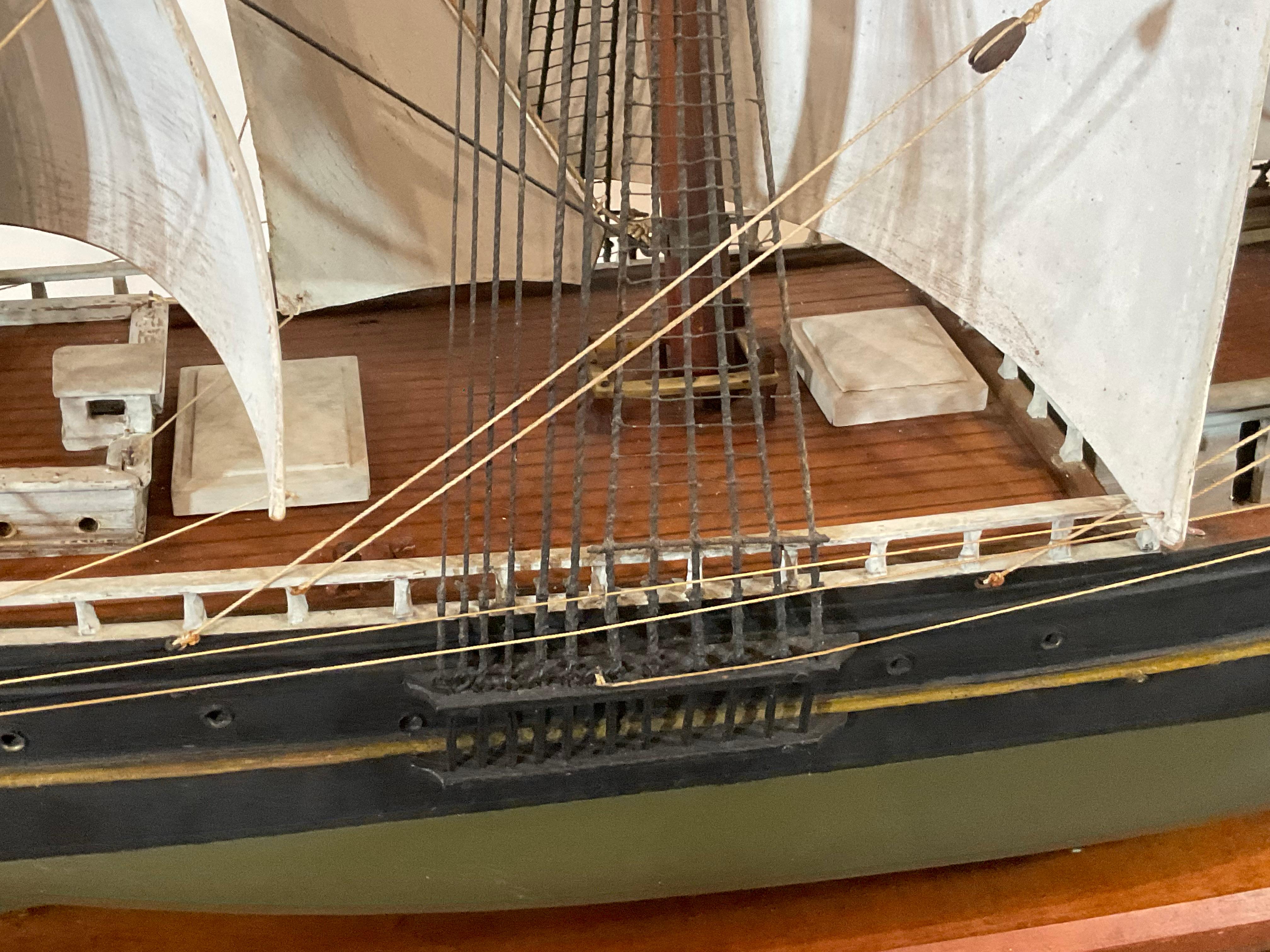 Antique Model of a Full Rigged Windjammer For Sale 2