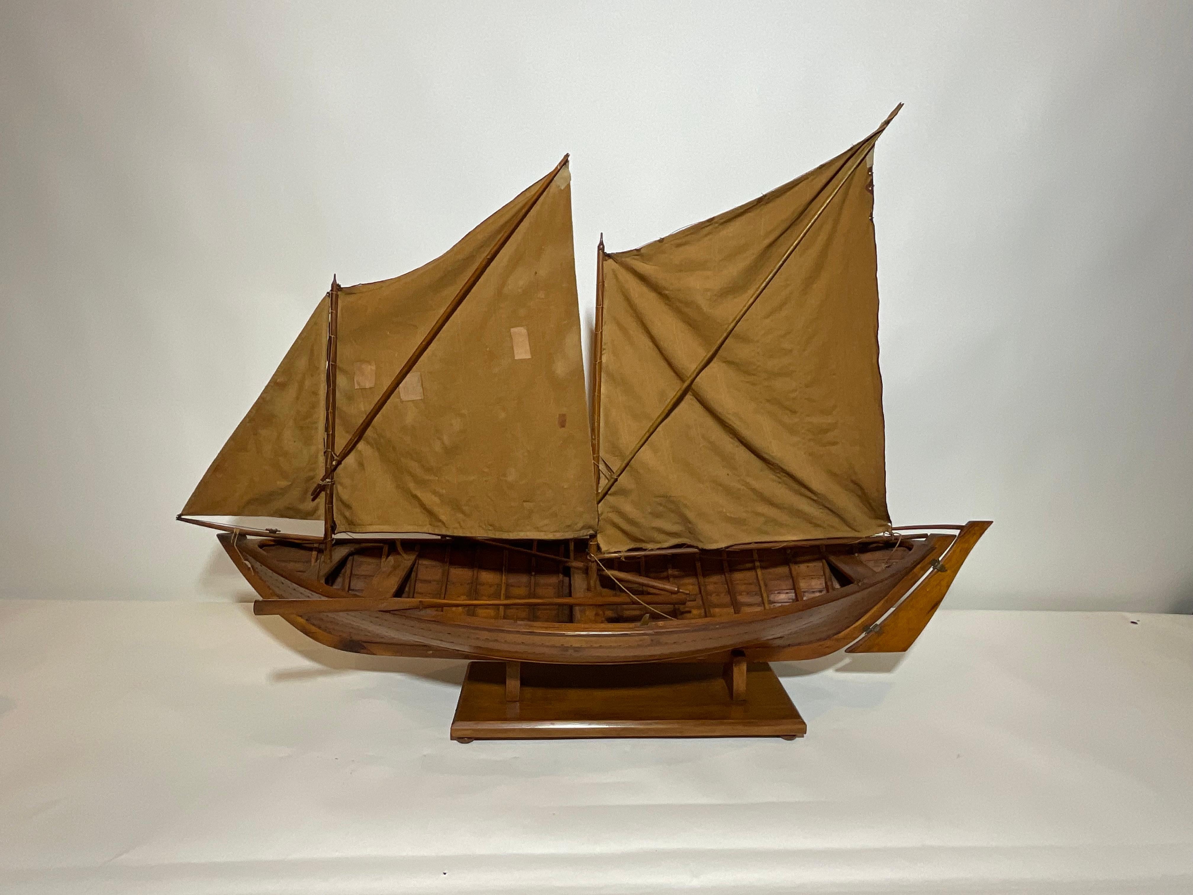Antique Model of a Sailing Launch 6